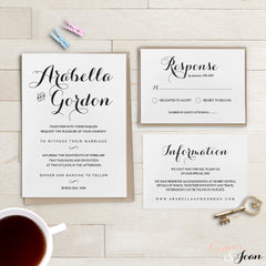 Printable Wedding Invitation Template Set