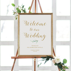 Printable Welcome to Our Wedding Sign