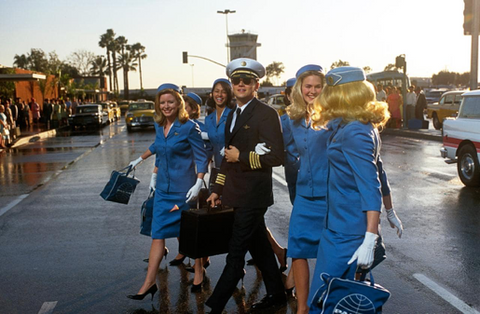 pilot and flight attendants