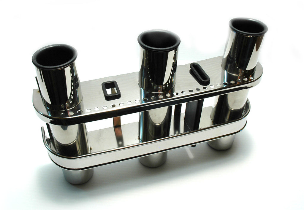 Stainless Steel Fishing Rod Holder Tripple - Boaterbits