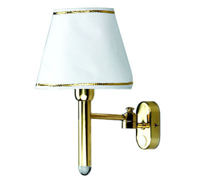 Boat Salon Wall Light W/ Shade Brass 12V - Boaterbits