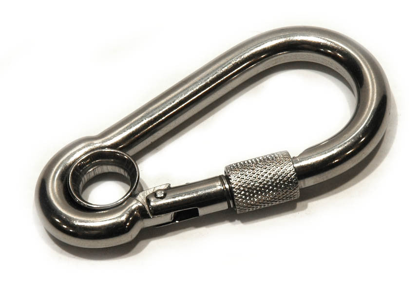 Stainless Steel Locking Carbine Snap 4" - Boaterbits