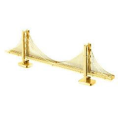 Metal Earth 3D Laser Cut Steel Model Kit San Francisco Gold Golden Gate Bridge