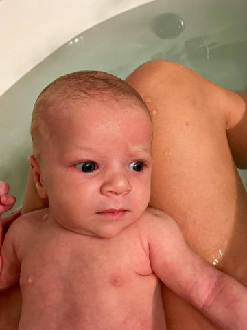 A newborn interloper in my self care bath time
