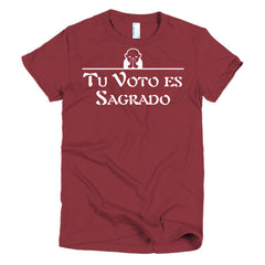 Tu Voto Es Sagrado Spanish Women's T-shirt DARK