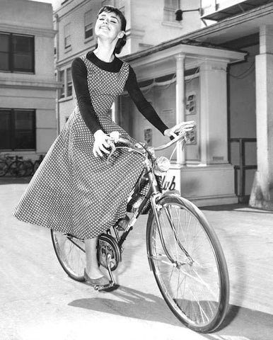 Audrey Hepburn polkadot dress sabrina