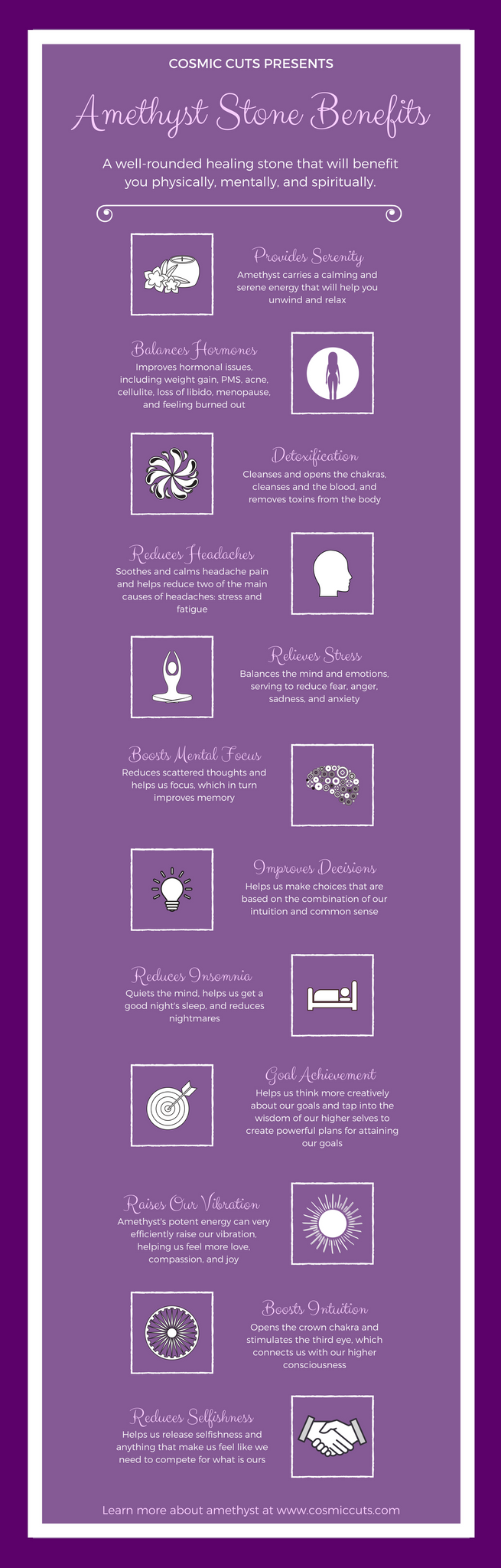 Amethyst Stone Benefits Infographic