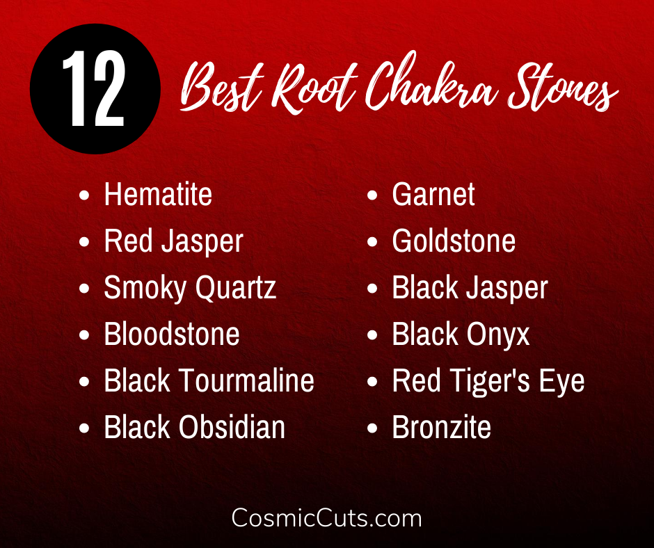 Best Root Chakra Stones Infographic