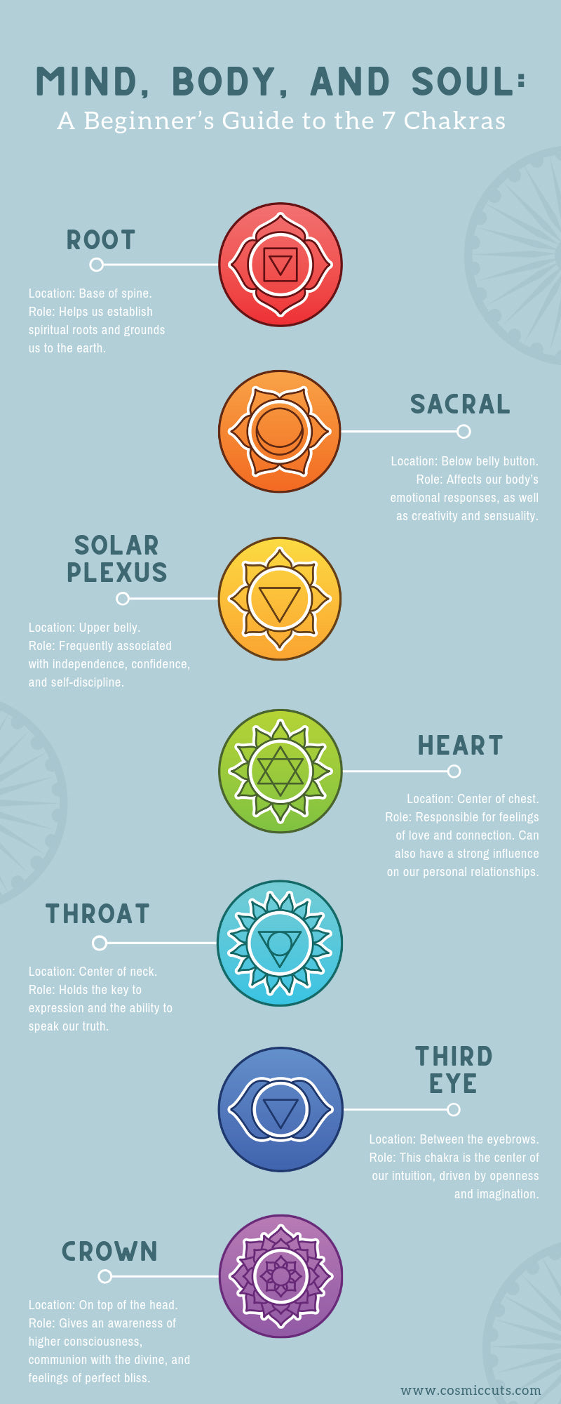 Guide to the 7 Chakras Infographic