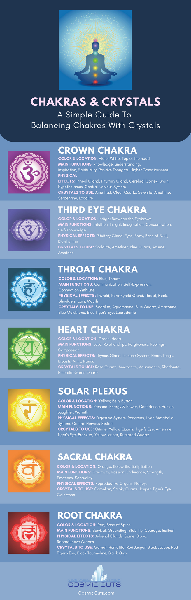 Crystal Chakra Healing Infographic
