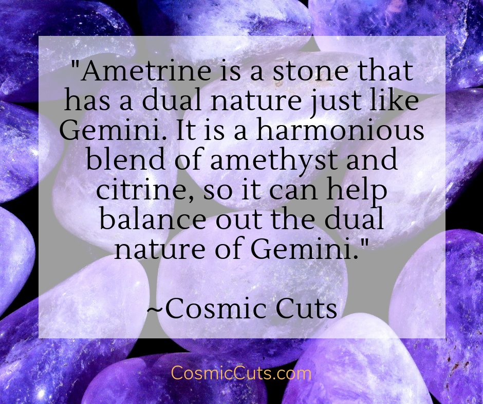Ametrine for Gemini Sun Sign