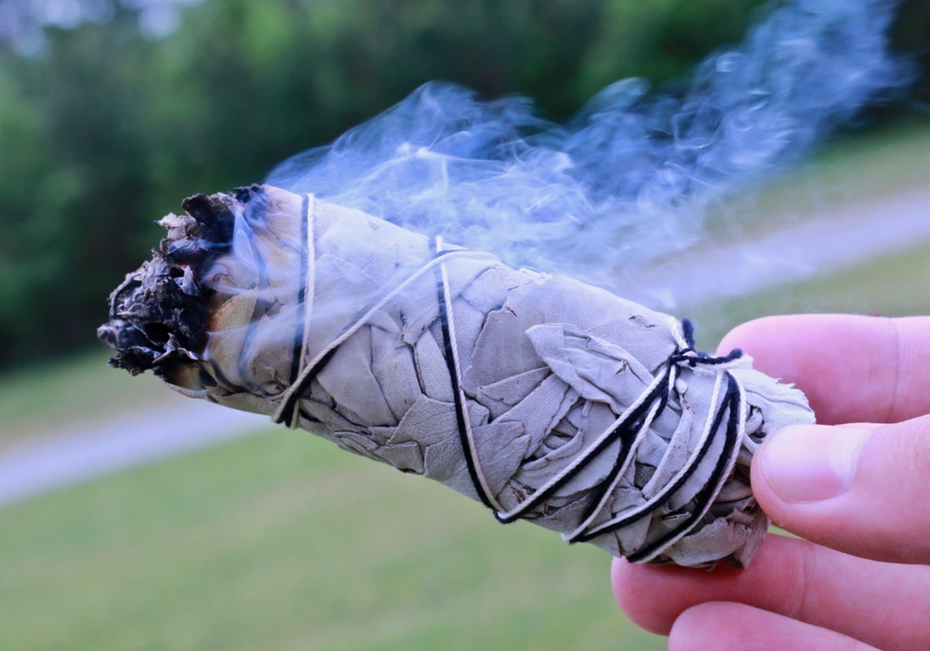 Smudging to Cleanse and Clear Crystals