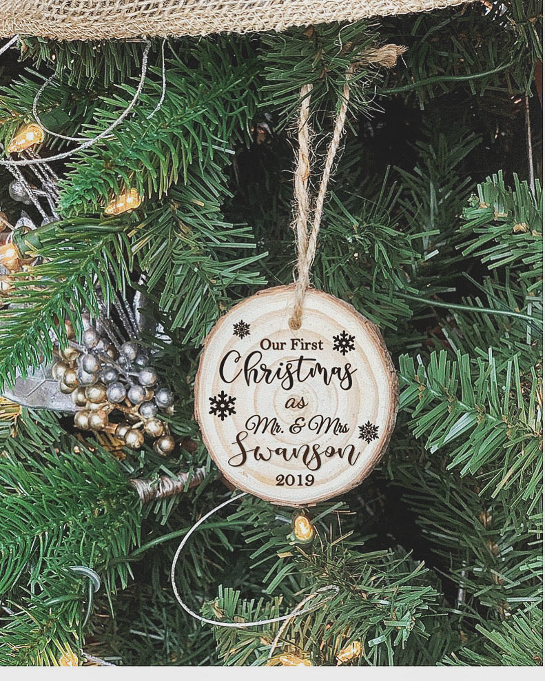 our first christmas newlywed ornament