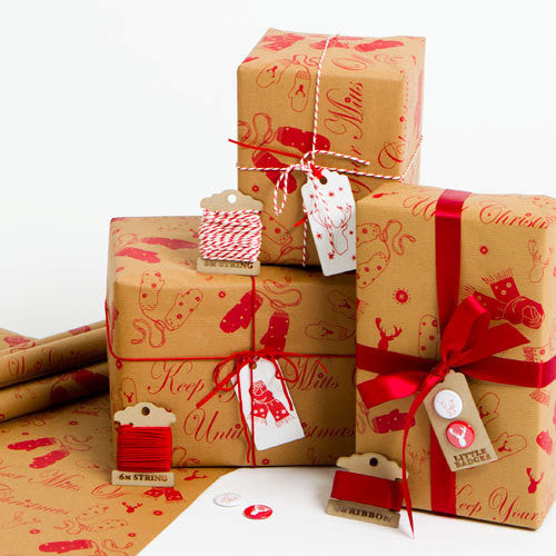 brown gift wrap