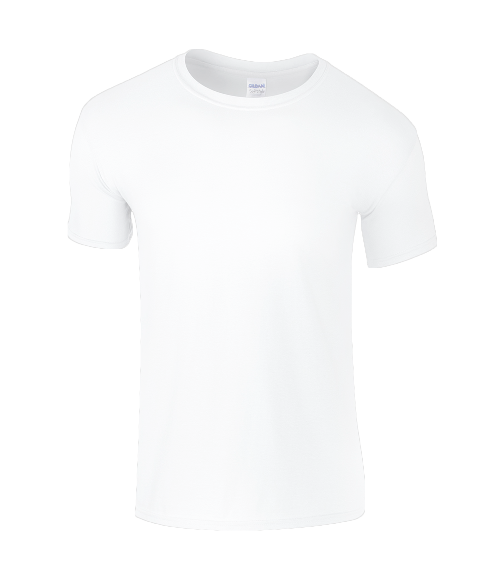 Gildan SoftStyle® Ringspun T-Shirt frontprintwhite hood backprintwhite backprintwhite