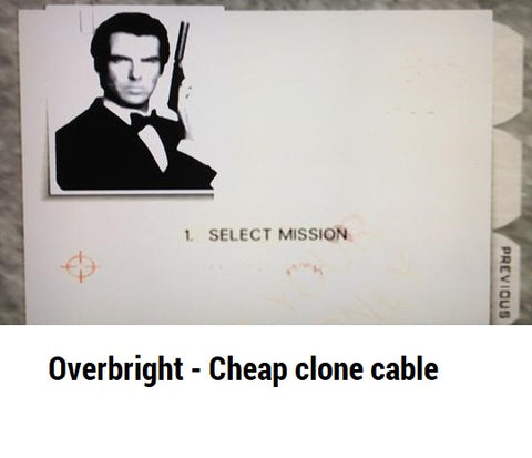N64 Overbright picture Goldeneye cable