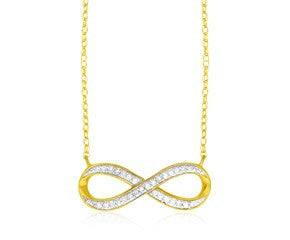 Diamond Accented Infinity Chain Necklace