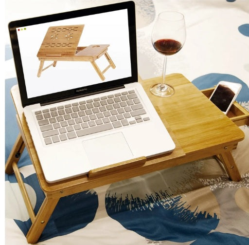 Hacienda Bamboo Foldable Table Laptop/Book/Reading Lap Desk/Workstation/Notebook