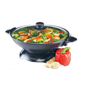 Maxim Kitchen Pro 4.5L 1500W Electric Wok Stir Fry/ Cooker w/ Lid Cooking Pan