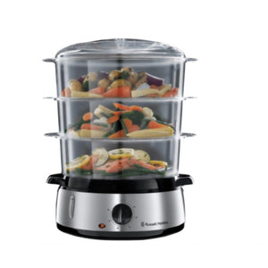 Russell Hobbs 9L Litre 3 Tier Cook @ Home Stainless Steel Food Steamer- RHSTM3 - Sydney Electronics