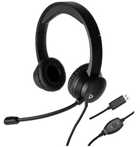 Thronmax USB On Ear Computer Video Headphones/ Headset with Built In Microphone