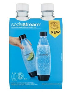 SodaStream 1L Dishwasher Safe Fuse Carbonating Bottles White Set Of 2 In Package