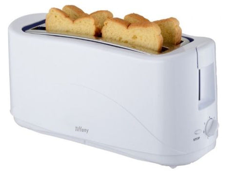 Tiffany 4 Slice White Toaster w/ 7 Toast Settings/ Cool Touch Exterior- TTW4 - Sydney Electronics