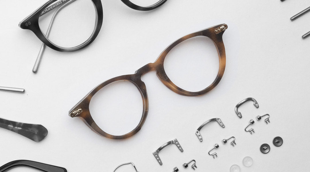 A tortoise acetate spectacle frame front