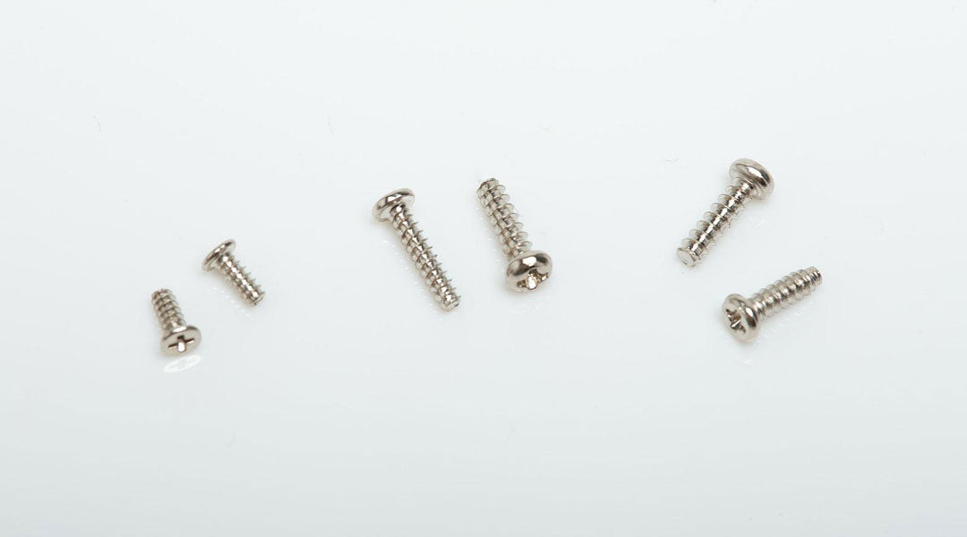 Different lengths of cross head glasses screws