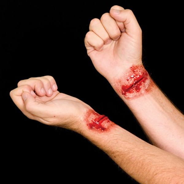 Woochie Latex Prosthetic Slashed Wrists.