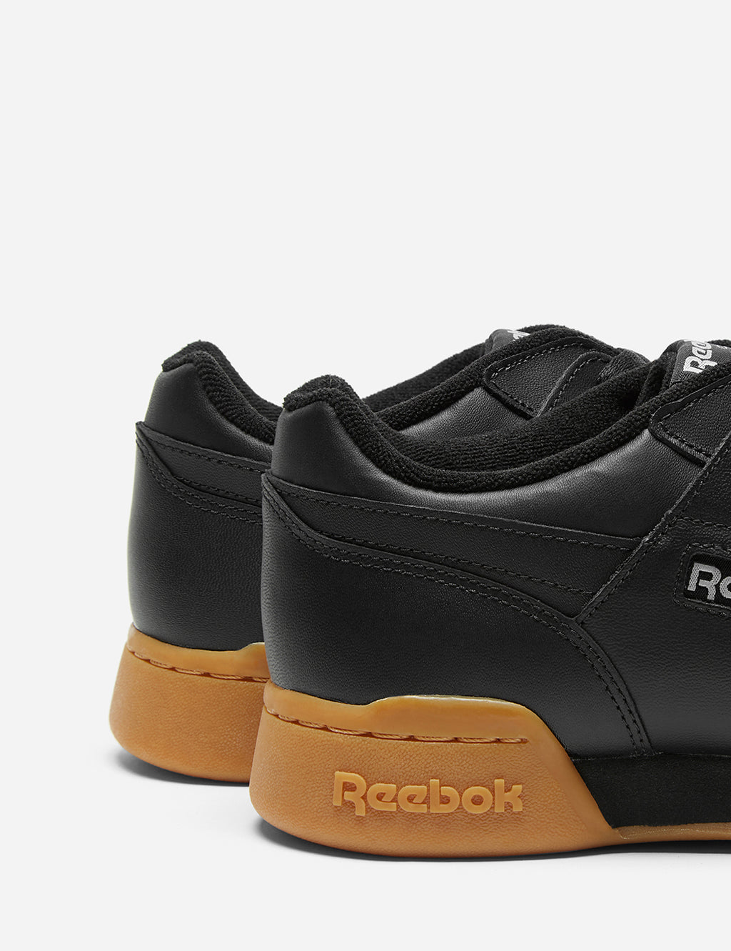 black reebok workout gum sole