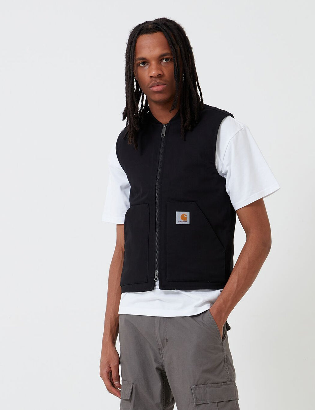 instructeur Demon Play Imitatie Carhartt-WIP Vest (Organic Cotton) - Black Rigid I URBAN EXCESS.