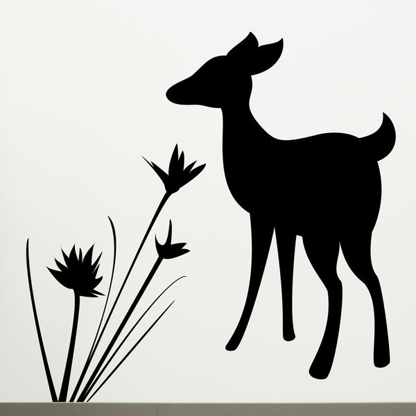 Fawn and Flowers - Dana Decals - 1