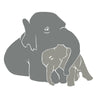 Cute Mom and Baby Elephant Hugging - Dana Decals - 4