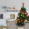 Merry Christmas with Holly Plant - Dana Decals - 1