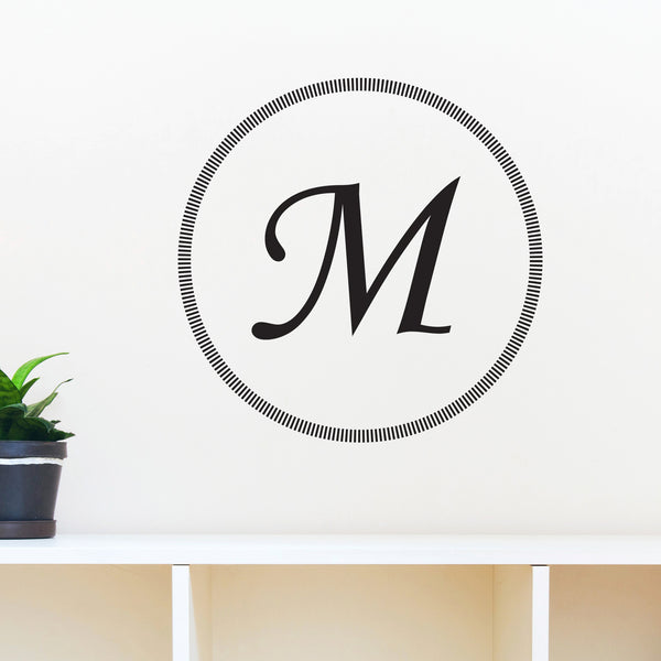 Modern Geometric Circle Monogram - Dana Decals - 1