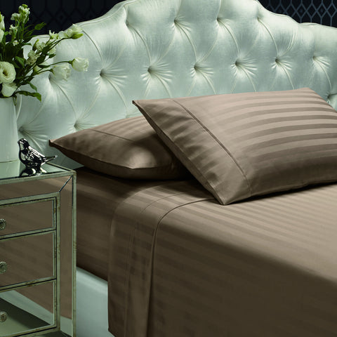 Style & Co 1000TC Egyptian Cotton Striped sheet sets Stone King - Brands Now