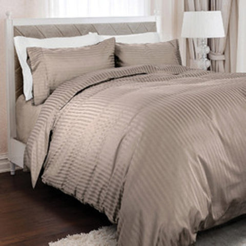 Royal Comfort 1200TC 100% Egyptian Cotton Quilt Set Warm grey -Queen - Brands Now