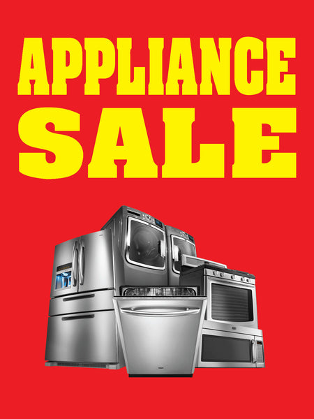 appliance retail signs sign x24