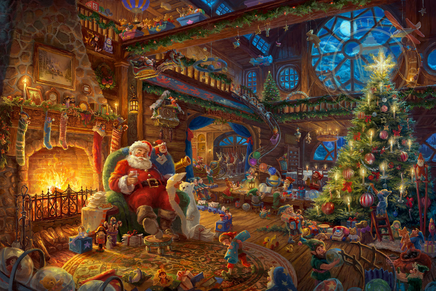 "Santa's by Thomas Kinkade Art Center Gallery