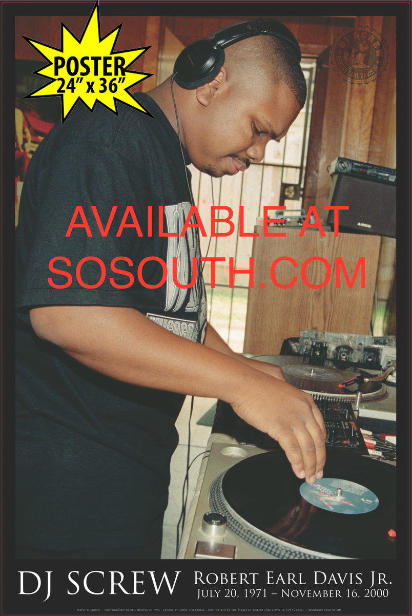 DJ Screw POSTER "The Legend at Work" (24" x 36")(FREE SHIPPING