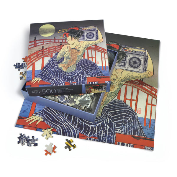 Taiko-Bashi Puzzle - Art by: Yuko Shimizu