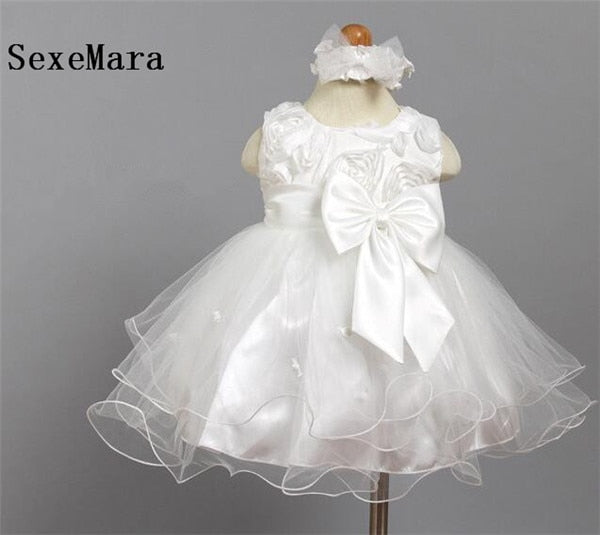 white gown for baby girl