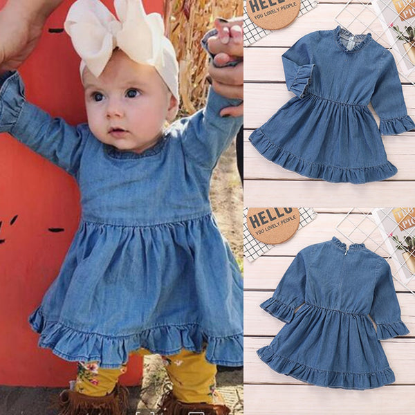 little girl blue jean dresses