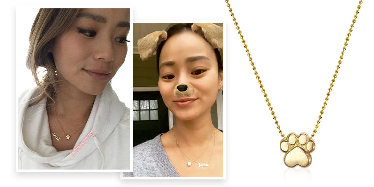 Jamie Chung wearing Alex Woo Little Activist Paw