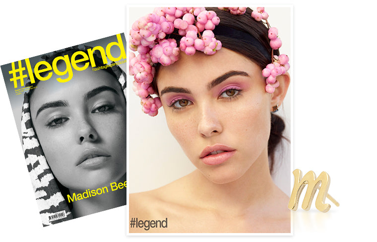 Singer Madison Beer wearing Alex Woo Little Autograph Earring in hashtag Legend Magazine