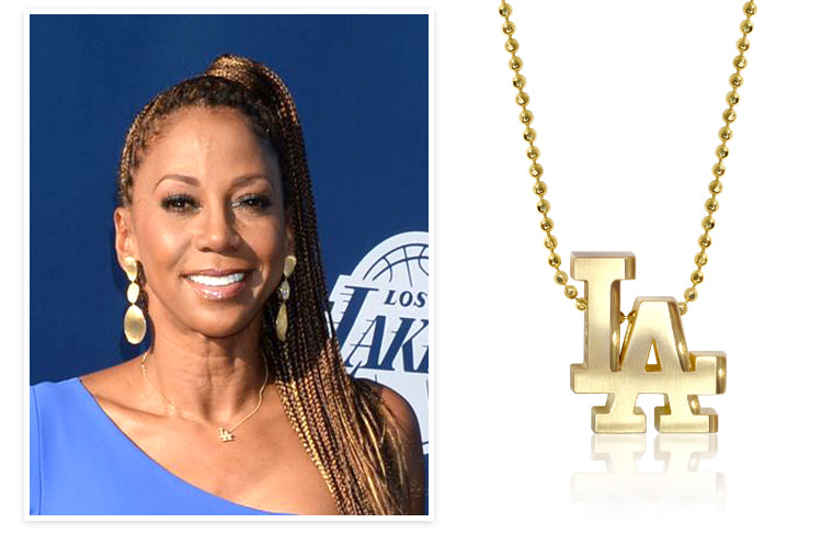 Holly Robinson Peete wearing Little MLB LA Dodgers at the Dodgers Foundation Gala