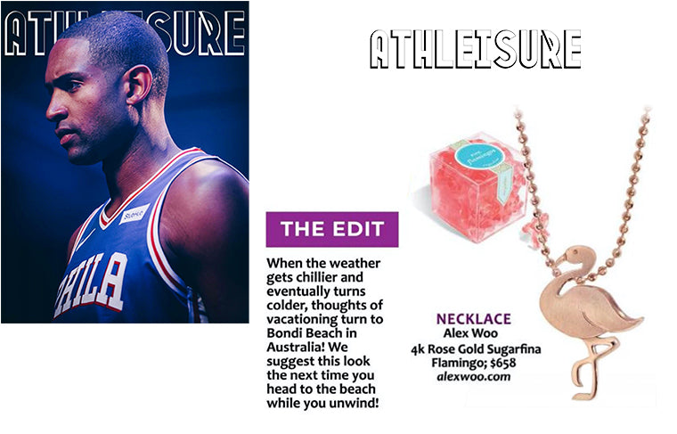 Athleisure Magazine :: How to Dress for Travels to Bondi Beach featuring Alex Woo x Sugarfina Flamingo in 14kt Rose Gold