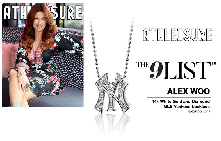 As Seen In Athleisure Magazine :: Alex Woo x MLB Yankees in 14kt White Gold with Diamonds