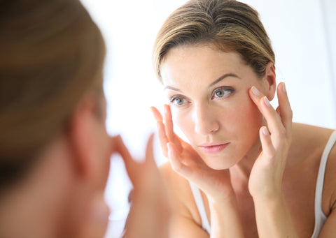 Woman taking care of her radiant skin